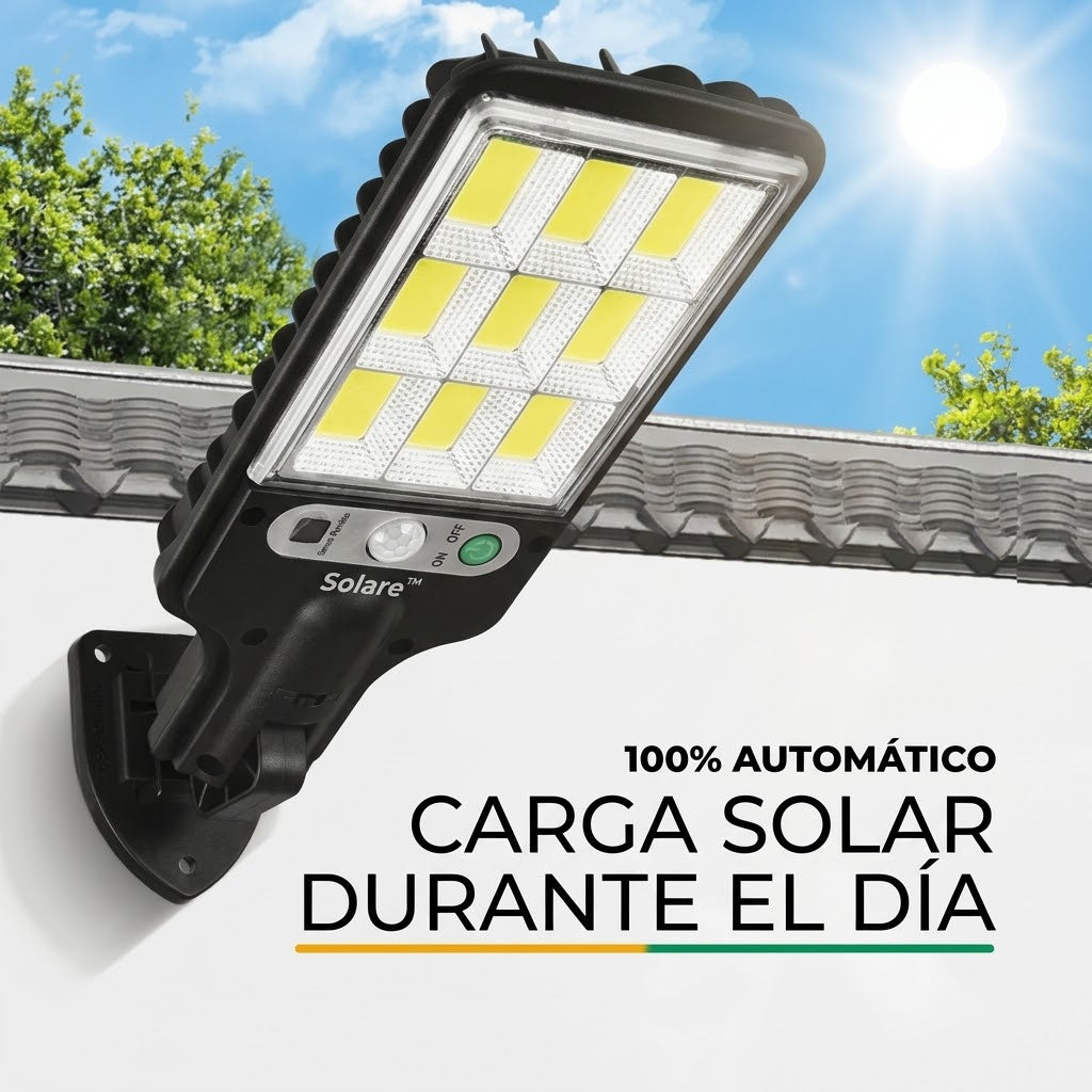 Foco Solar LED con Sensor de Movimiento Automático - Solare